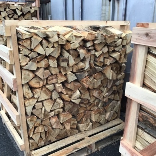 薪 広葉樹 コンテナ売 11,000円〜 冬キャン キャップ キャンパー 薪