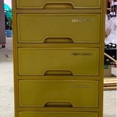 KG-118  5段収納ケース　衣装ケース　5段ボックス　黄色