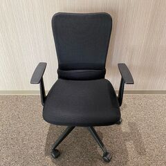 【オフィスチェアー・事務椅子・椅子】手すり付　黒色