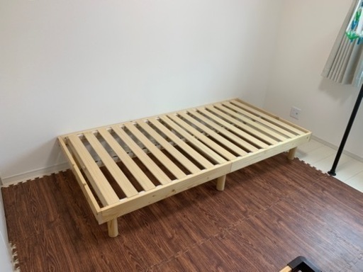 シングルベッドとマットレスのセット（ニトリのすのこベッド＆タンスのゲン マットレス厚み17cm）