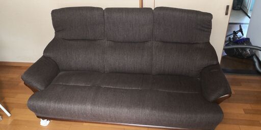 ニトリ3人用布張りソファ（コウテイ3） (IshigameGo) 牛久のソファ《3 