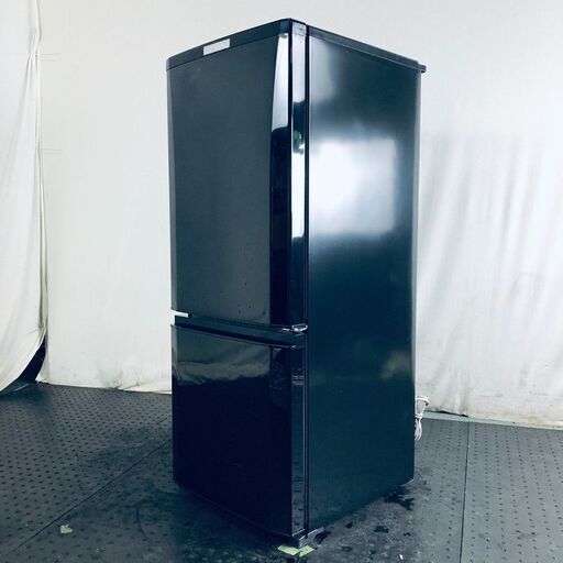 三菱 MITSUBISHI 冷蔵庫 一人暮らし 2018年製 2ドア 146L ブラック 