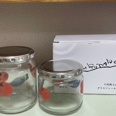【ネット決済】鶴太郎ガラスジャー大小2コセット