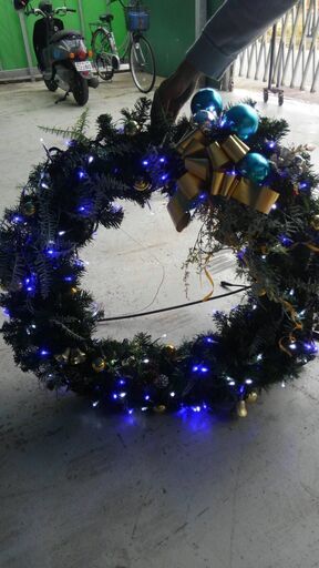 クリスマスリース青ライト 70センチ マリン 那覇のその他の中古あげます 譲ります ジモティーで不用品の処分