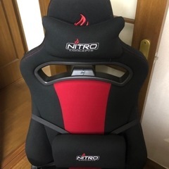 美品】NITRO concepts ゲーミングチェア 赤 黒 ゲーム 椅子 デスク