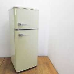 配達設置無料！ 2020年製 レトロデザイン オフホワイト 冷蔵庫 (KL19) 配達設置無料！ 2020年製 レトロデザイン オフホワイト 冷蔵庫 (KL19)
