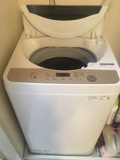 【ほぼ新品・美品】洗濯機-2021年製SHARP ES-GE6E