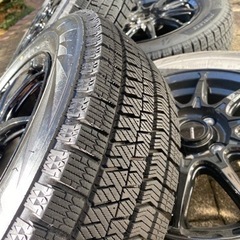 12/28まで出品　タイヤ、ホイールともにほぼ新品　タイヤバリ山　スタッドレスタイヤホイールセット  14インチ　175/65/14 