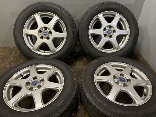 【FALKEN ZIEX ZE914 195/65R15】夏タイヤ【BS FEID 15インチ 6J5HPCD100+48】バリ溝 プリウス ウィッシュ等　(VTL490-2) クレジットカード QRコード決済可能