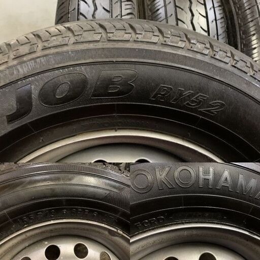 YOKOHAMA JOB RY52 165R13 6PR LT】夏タイヤ【スチールホイール 13