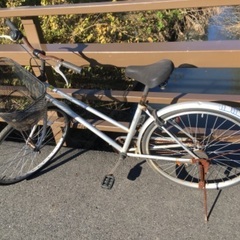 (chariyoshy 出品)26インチ　シルバー　自転車