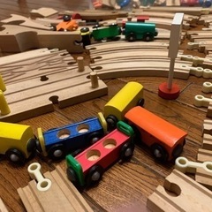 【ネット決済】木製のレールおもちゃセット