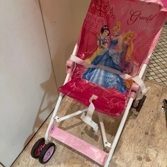 【ネット決済】ディズニー　バギー　ベビーカー　女の子用　ピンク　...