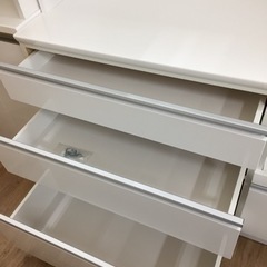 ニトリ2枚スライド扉レンジボード（ホワイト）です。【トレファク東 