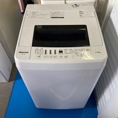【ネット決済】^_^ ハイセンス　洗濯機　2019年製　ホワイト...