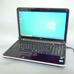 新品SSD あずき色 ノートパソコン 中古良品 15.6型 富士通 AH77/C 第2世代