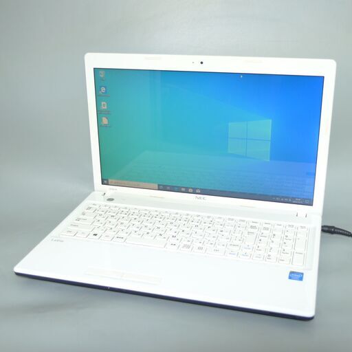 新品高速SSD 中古美品 15.6型 NEC PC-LE150N1W-P2 ホワイト ノートパソコン Celeron 4GB DVDマルチ 無線 Wi-Fi カメラ Win10 Office