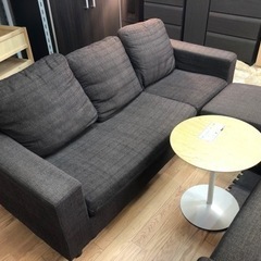 リサイクルサービス八光 田上店 配達・設置OK】ダークブラウン 2人掛け