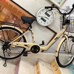 SOUTHERNPORT 自転車 leg conscious 24インチ 変速あり クリームカラー 