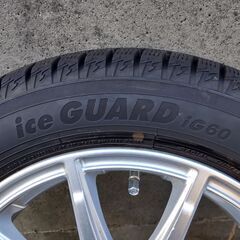 【終了】◆走行少なめ◆軽自動車用スタッドレスタイヤ『ヨコハマ・アイスガード6（IG60）155/65R14』アルミホイール付き4本セット・手渡し希望
