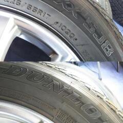 冬SUV用17インチ 富山☆美品☆2018年【~90％富山 手渡しもOK】CX8 CX5 マツダ CX-5 CX-8 エクストレイル CR-V 225/65R17 日本製 ダンロップ SJ-8 中古4本