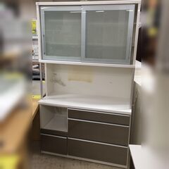 J733 松田家具 食器棚 キッチンボード ティエリアシリーズ ホワイト  