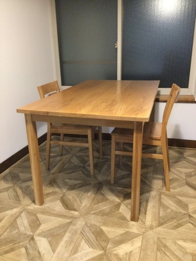 無印良品　ダイニングセット　無垢材　テーブル＆チェア