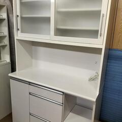 クラフトコガ キッチンボード 食器棚 幅120cm 白 ホワイト...
