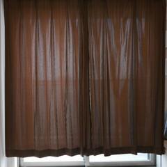【取引完了】茶色カーテン＆レースカーテン合計4点セット175×1...