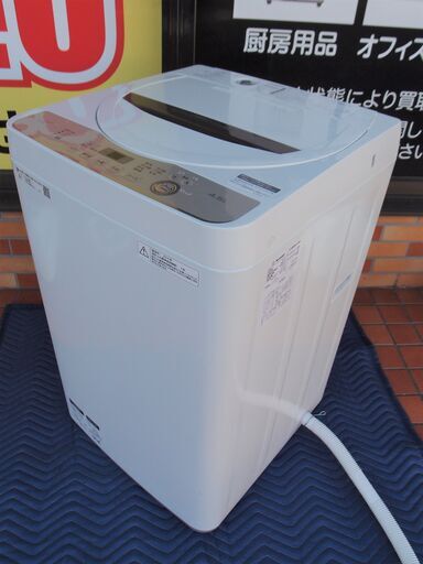 2019年製 SHARP 全自動電気洗濯機 ES-GE4C-T□4.5kg□ - 生活家電