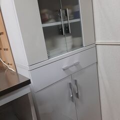 【食器棚】ニトリ コンパクト食器収納 (白)