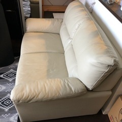 【ネット決済】2人がけ革製ソファー