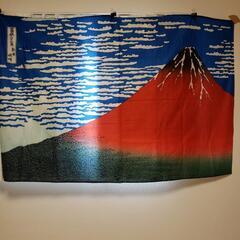 赤富士のタペストリー　100×150cm位