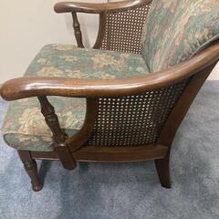 469 送料設置無料    高級家具【カリモク】アンティーク1Pソファー