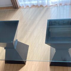 ダイニングテーブル ガラス製 ダイニングチェア4脚 セット