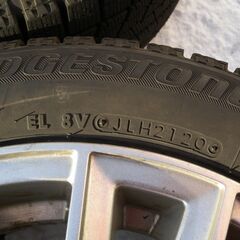 【恵庭】バリ溝！ブリヂストンスタッドレスタイヤ　VRX　155/65R14+アルミホイール　20年製