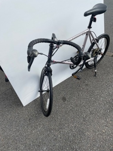 ロードバイク ミニベロ シルバー 16段変速