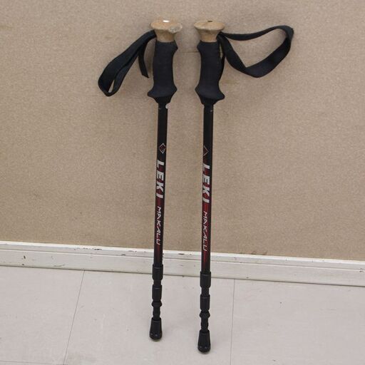 LEKI トレッキングポール MAKALU ULTRALITE  グリップ欠け有り レキ 登山 (P1286wY)