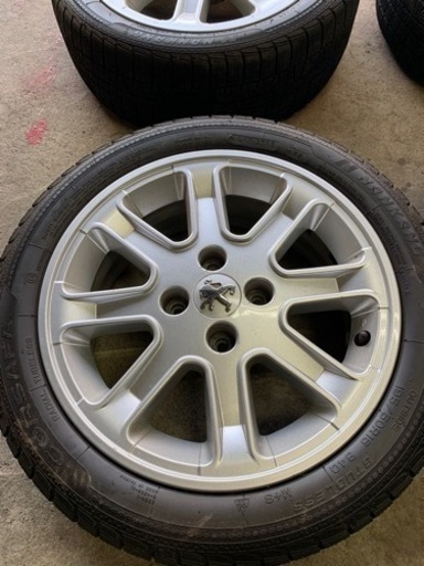 プジョー純正ホイール 人気 スタッドレス付き 