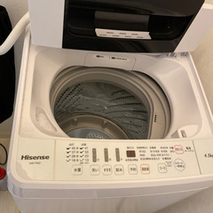 【ネット決済・配送可】洗濯機 縦型4.5kg HISENSE H...