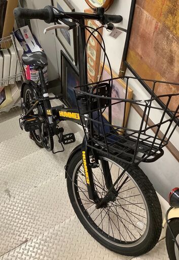 HUMMER ハマー 折り畳み自転車 20インチ 変速あり ブラック【ユーズドユーズ名古屋天白店】 J1360 HUMMER ハマー 折り畳み自転車 20インチ 変速あり ブラック【ユーズド