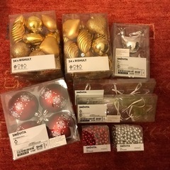【ネット決済】IKEAのクリスマスオーナメント５種