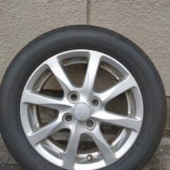 155/65/R14 2021年製 ブリジストン日本製 4本 ダイハツ純正アルミホイール 