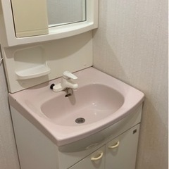 トステム洗面台60cm幅ピンクホーロー洗面 がちゃぴん 竜王の家具の中古あげます 譲ります ジモティーで不用品の処分