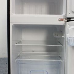 レトロ調2ドア冷凍冷蔵庫 ブラック 85L バーハンドル SP-RT85L2-BK 