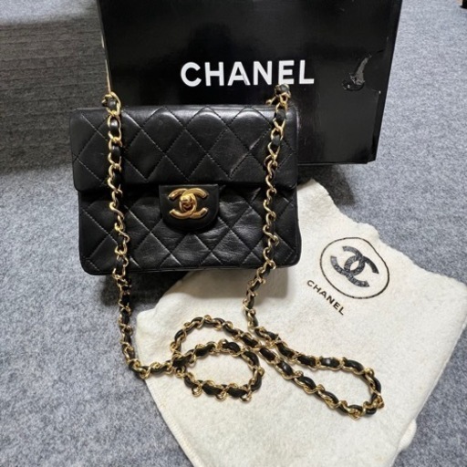 美品　CHANEL ミニマトラッセ　チェーン　ショルダーバッグ　黒
