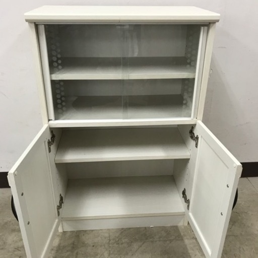 取引場所南観音k 2112 238 ミニ食器棚白色おしゃれ収納 ゆう 舟入川口町の収納家具 食器 棚 キッチン収納 の中古あげます 譲ります ジモティーで不用品の処分