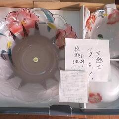 SOGAクリスタル花柄の豪華器セット【新品・箱入り】
