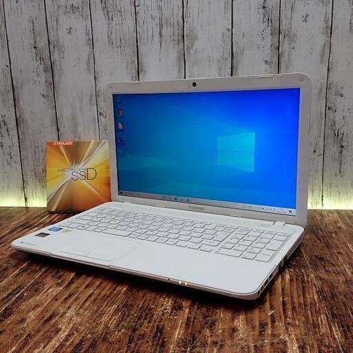 【高速起動】TOSHIBA ノートPC PT452/33HW 新品 SSD 120GB Intel Celeron 847 1.10GHz 15.6インチ メモリ 4GB パソコン
