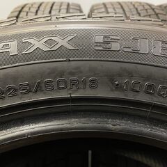 DUNLOP WINTER MAXX SJ8 225/60R18 18インチ スタッドレス 4本 バリ溝 レクサスNX エクストレイル エスクード等　(VTE471)クレジットカード QRコード決済可能
